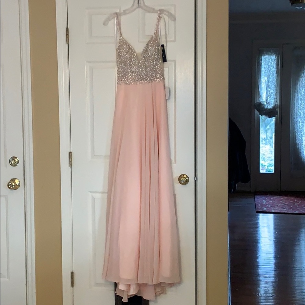 Lulu’s “True Love Beaded Rhinestone Maxi Dress”